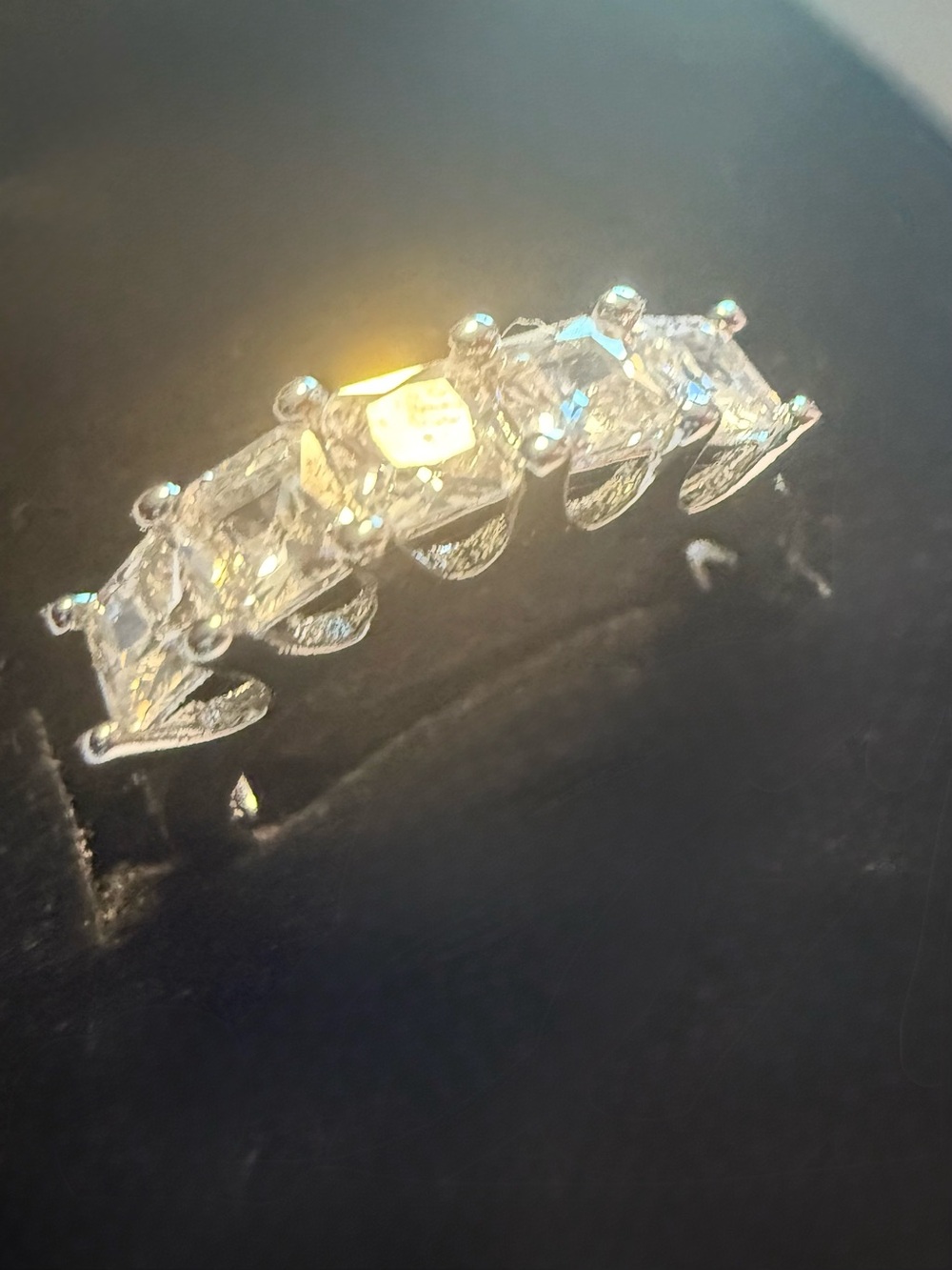 Simulated diamonds certified Women's Ring